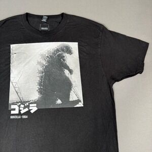 Godzilla T Shirt Size L Black Graphic Tee 1954 King Of The Monsters Classic